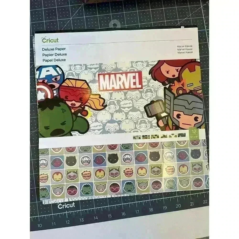 Cricut Deluxe Paper Marvel Kawaii 12 Sheets 12'' x 12'' Brand New